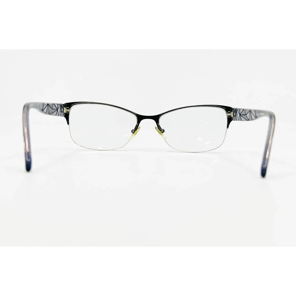 M Eyewear Regency 001 Eyeglasses Women Black Semi-Rimless Cat Eye 53-17-135